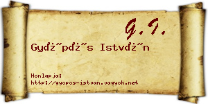 Gyöpös István névjegykártya